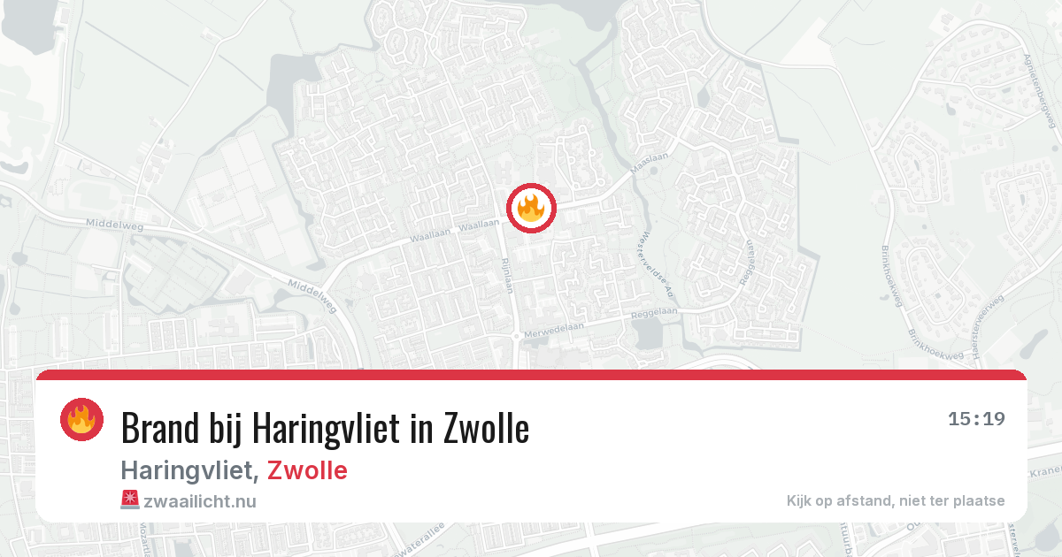 Brand bij Haringvliet in Zwolle — 16 jul 2026