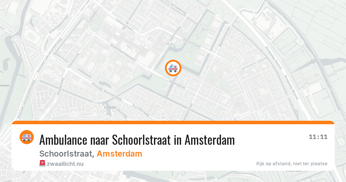 Ambulance naar Schoorlstraat in Amsterdam — 12 jul 2026