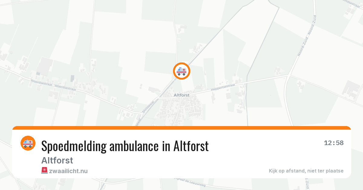 Spoedmelding ambulance in Altforst — 28 mei 2026