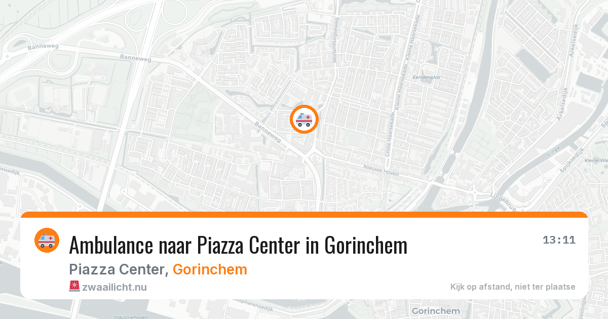 Ambulance naar Piazza Center in Gorinchem — 16 jul 2026