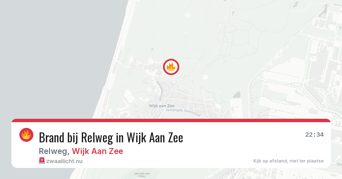 Brand bij Relweg in Wijk Aan Zee — 17 jul 2026
