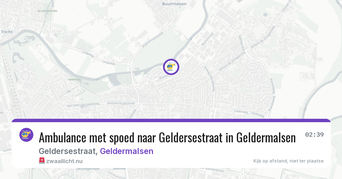 Ambulance met spoed naar Geldersestraat in Geldermalsen — 5 jun 2026
