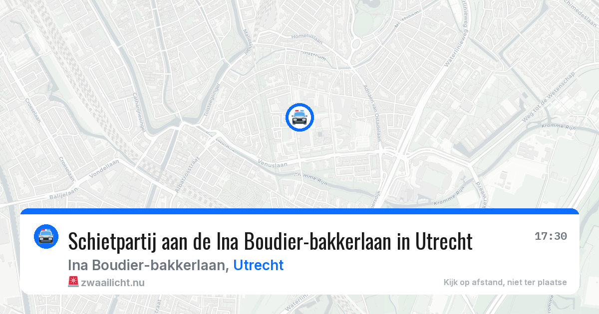 Schietpartij aan de Ina Boudier-bakkerlaan in Utrecht — 20 mrt 2026