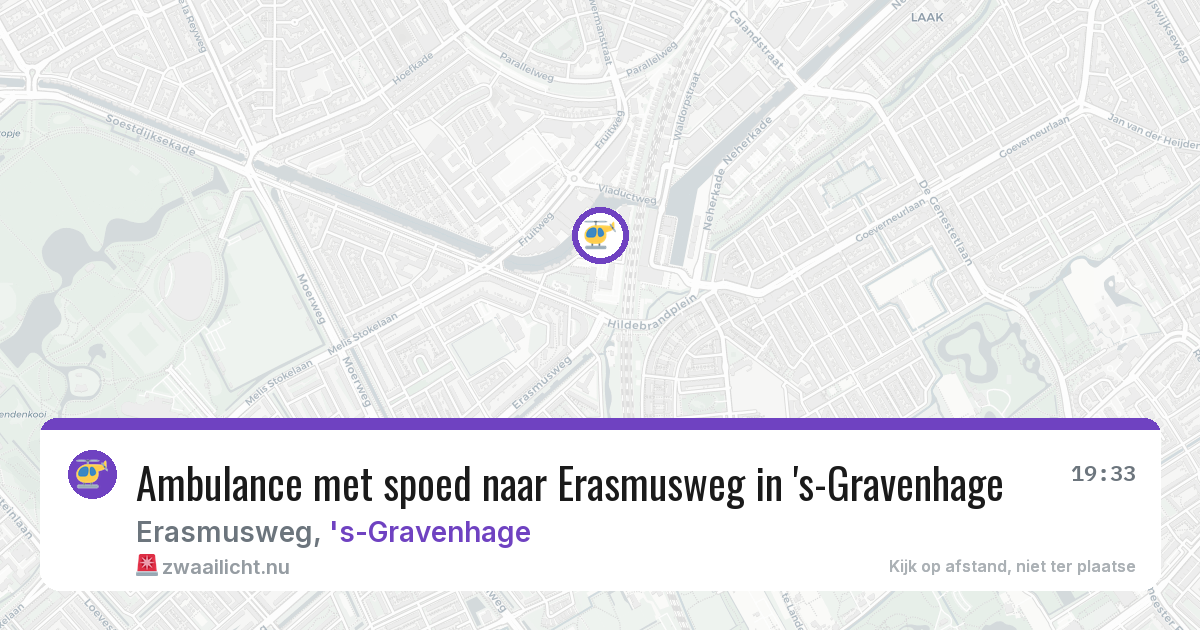 Ambulance met spoed naar Erasmusweg in 's-Gravenhage — 15 jul 2026