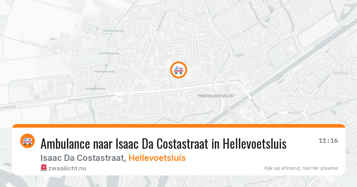 Ambulance naar Isaac Da Costastraat in Hellevoetsluis — 6 jun 2026