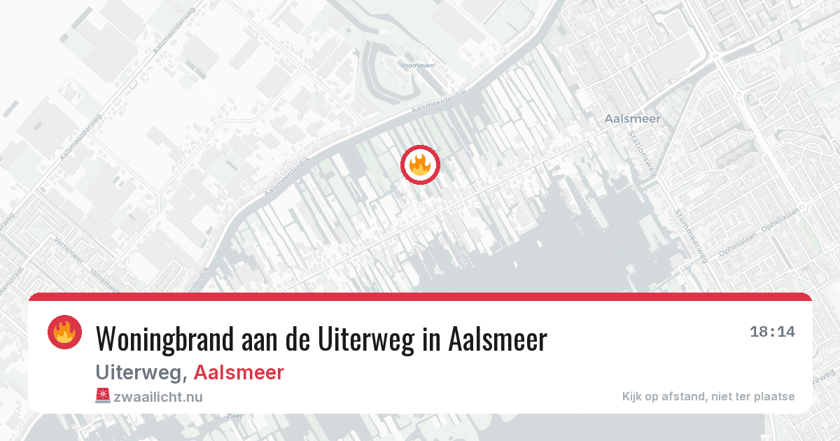 Woningbrand aan de Uiterweg in Aalsmeer — 29 mei 2026