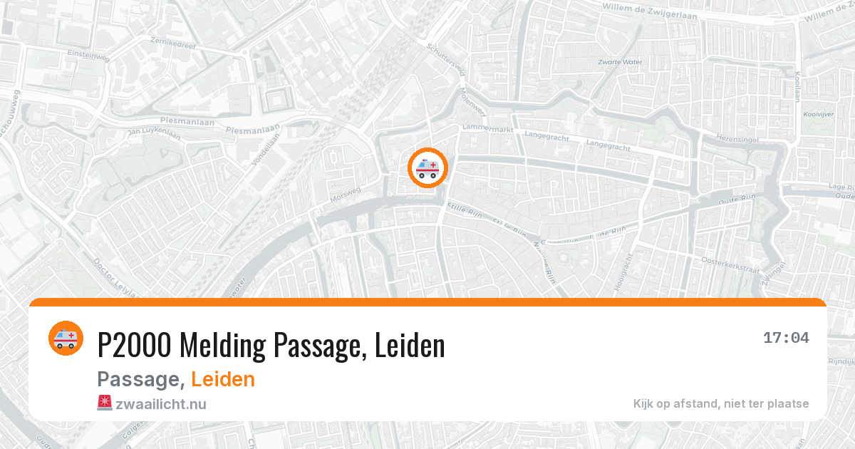 P2000 Melding Passage, Leiden — 13 jul 2026