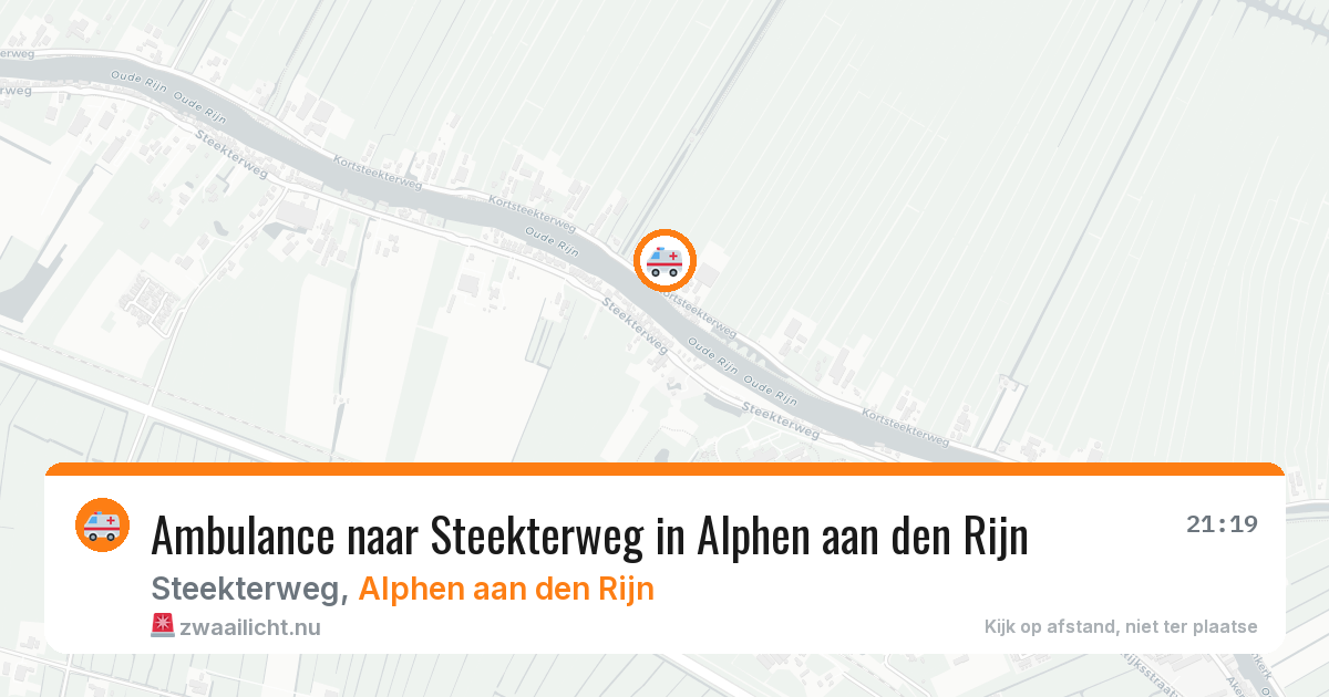 Ambulance naar Steekterweg in Alphen aan den Rijn — 19 jul 2026