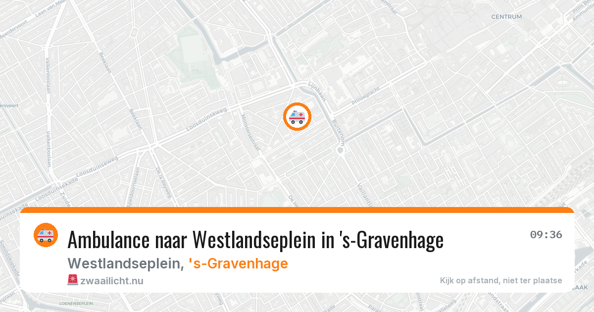 Ambulance naar Westlandseplein in 's-Gravenhage — 23 mrt 2026