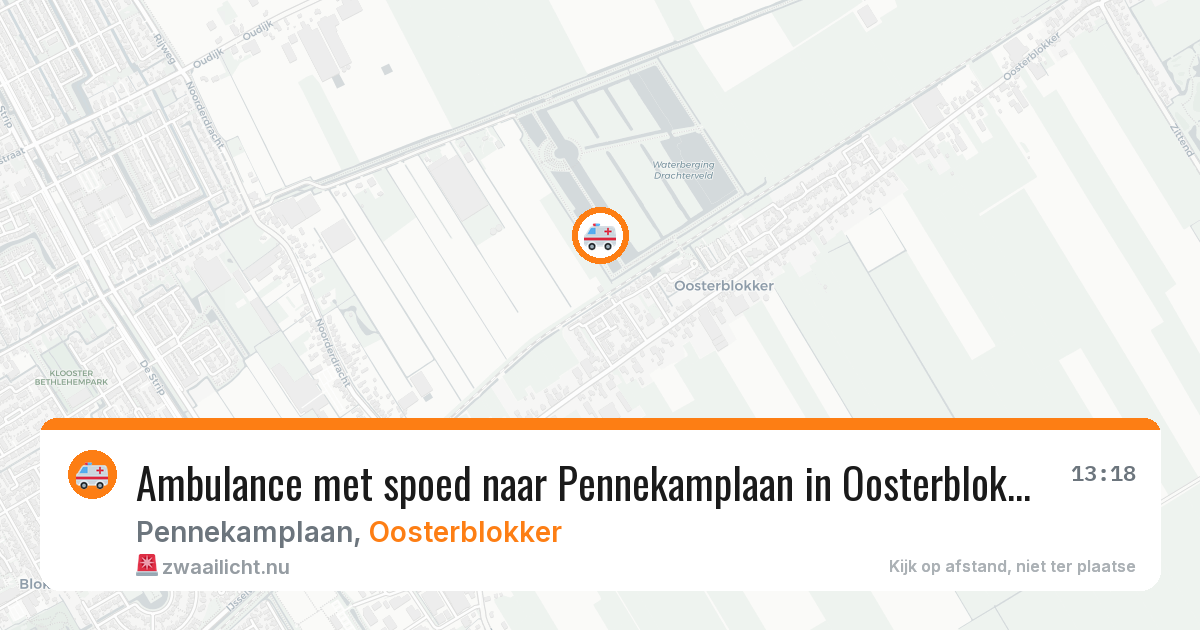 Ambulance met spoed naar Pennekamplaan in Oosterblokker — 29 apr 2026