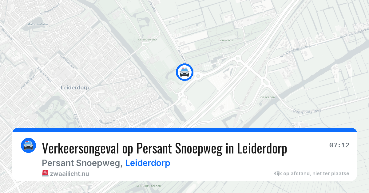 Verkeersongeval op Persant Snoepweg in Leiderdorp — 22 mrt 2026