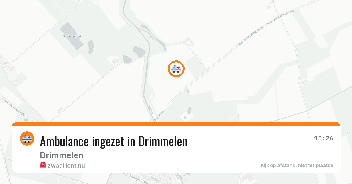Ambulance ingezet in Drimmelen — 10 jul 2026