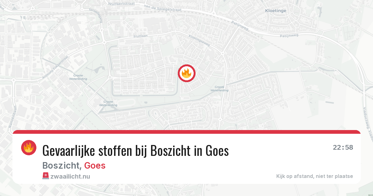 Gevaarlijke stoffen bij Boszicht in Goes — 2 apr 2026