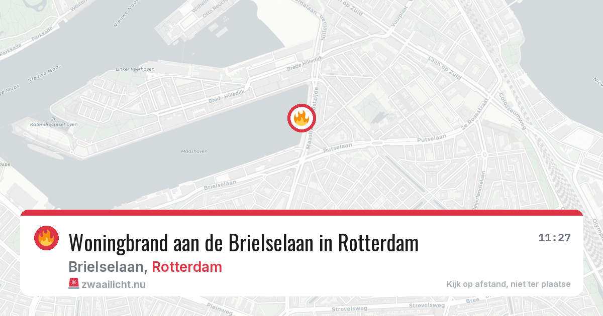 Woningbrand aan de Brielselaan in Rotterdam — 24 jul 2026