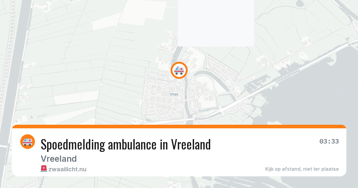 Spoedmelding ambulance in Vreeland — 8 mei 2026