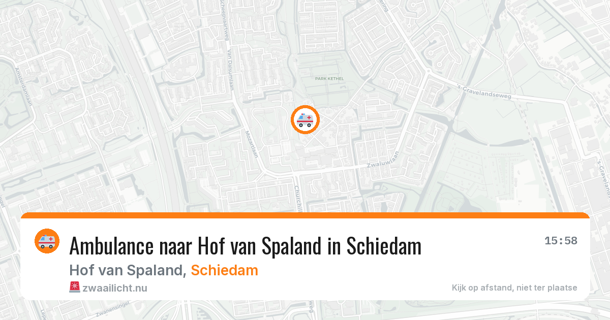Ambulance naar Hof van Spaland in Schiedam — 15 mrt 2026