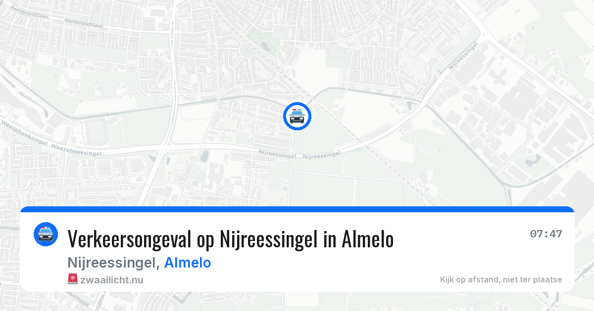 Verkeersongeval op Nijreessingel in Almelo — 10 mei 2026