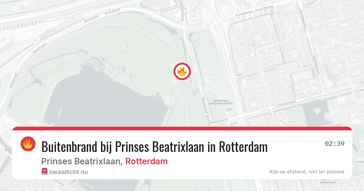 Buitenbrand bij Prinses Beatrixlaan in Rotterdam — 2 jun 2026