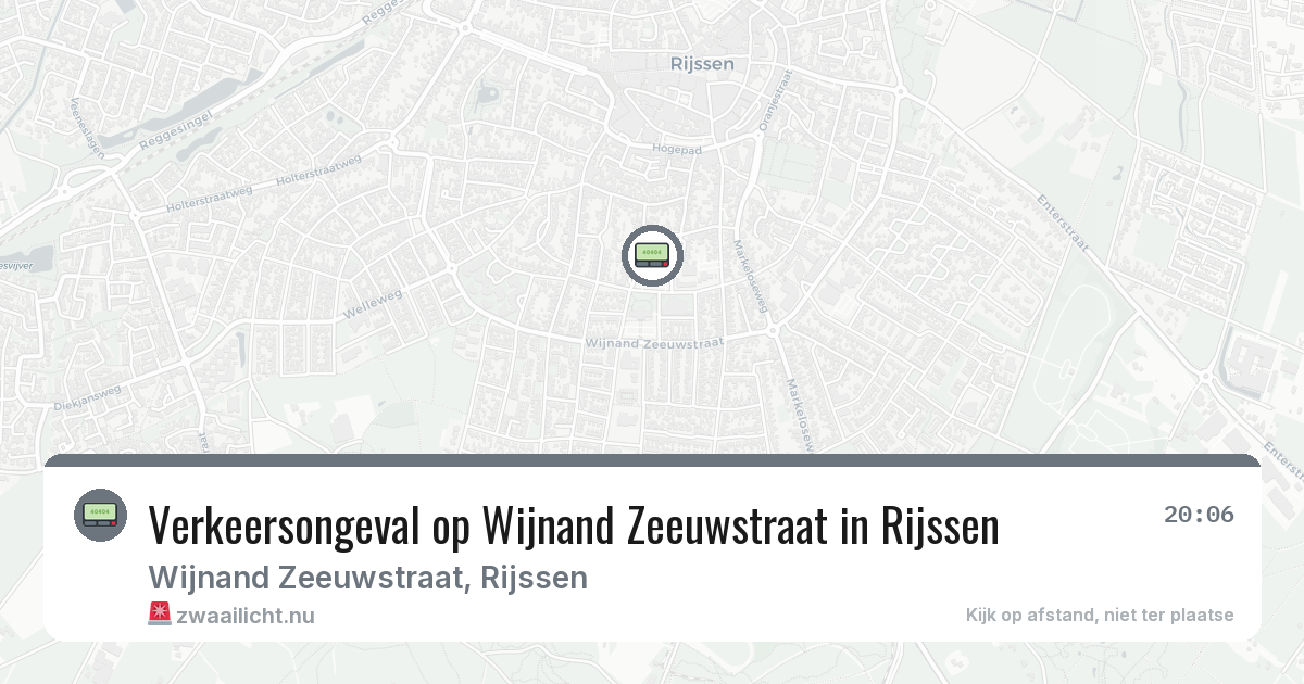Verkeersongeval op Wijnand Zeeuwstraat in Rijssen — 22 jun 2026