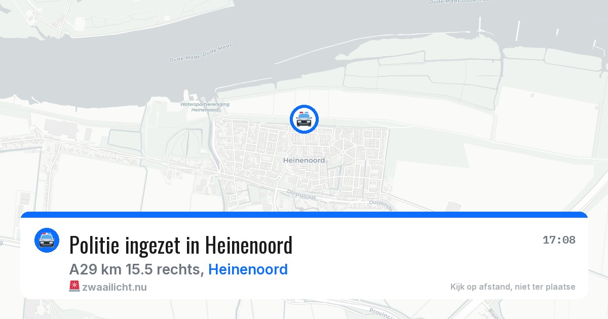 Politie ingezet in Heinenoord — 20 jul 2026 | 🚨 Zwaailicht.nu