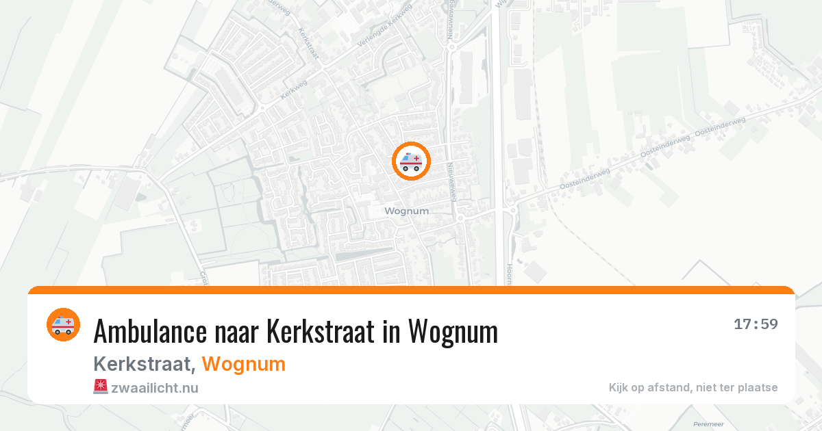 Ambulance naar Kerkstraat in Wognum — 17 mei 2026