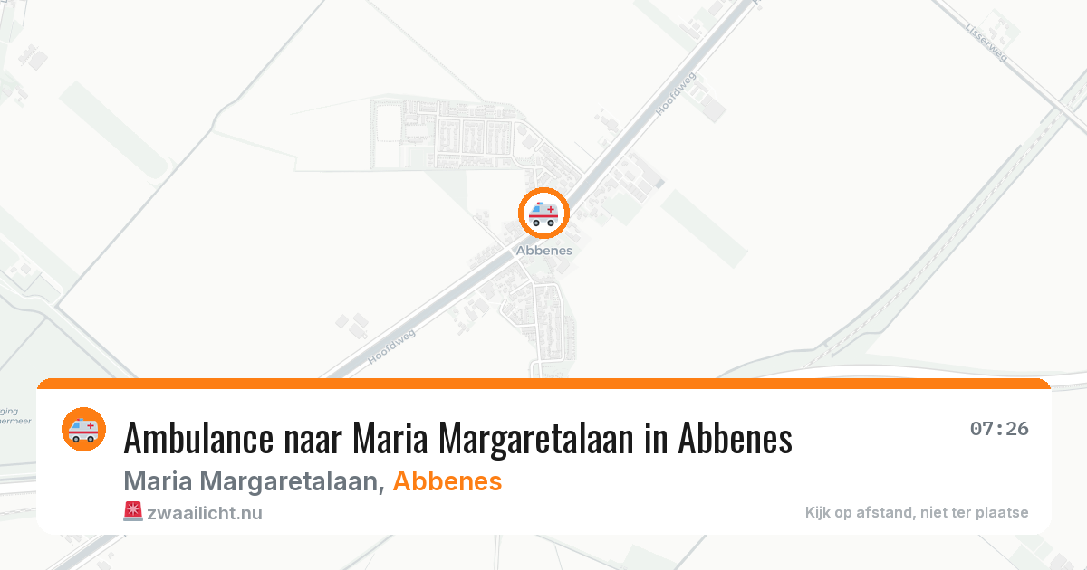 Ambulance naar Maria Margaretalaan in Abbenes — 27 mei 2026