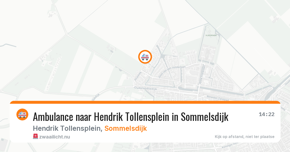 Ambulance naar Hendrik Tollensplein in Sommelsdijk — 10 jul 2026
