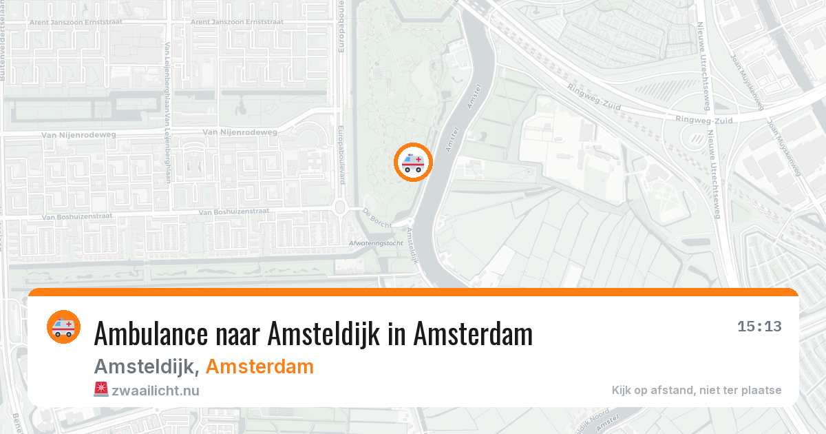 Ambulance naar Amsteldijk in Amsterdam — 7 jun 2026