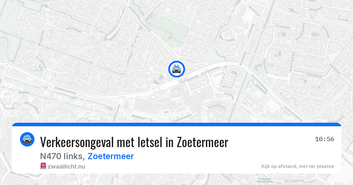 Verkeersongeval met letsel in Zoetermeer — 12 mei 2026