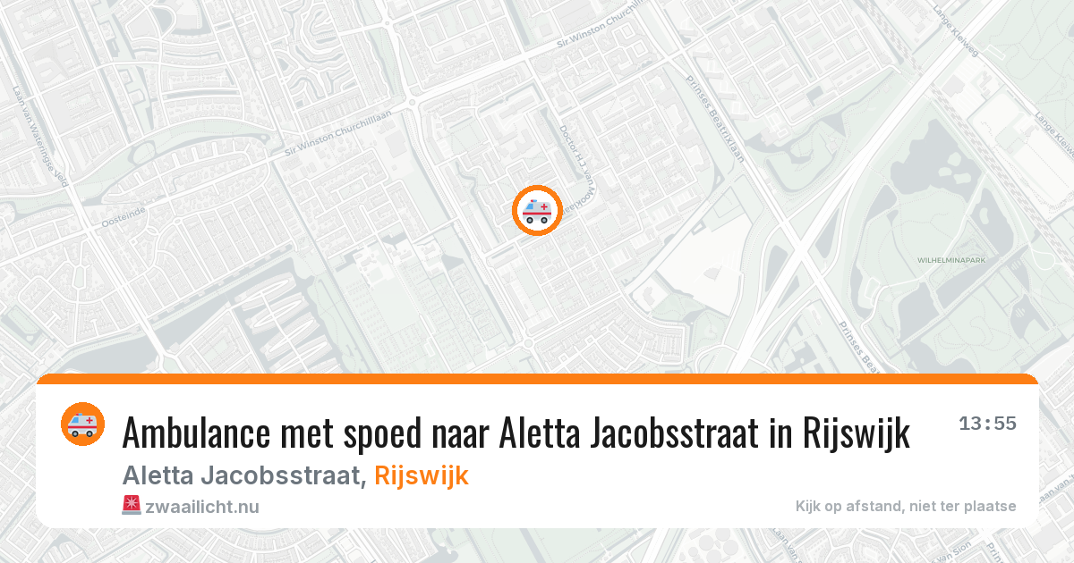 Ambulance met spoed naar Aletta Jacobsstraat in Rijswijk — 16 jul 2026
