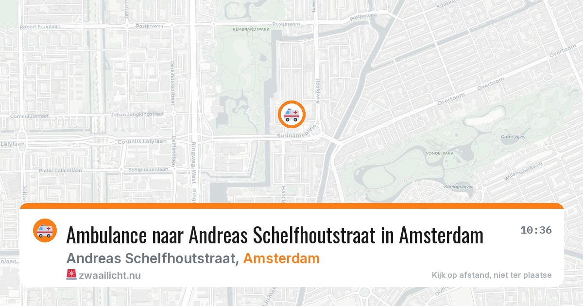 Ambulance naar Andreas Schelfhoutstraat in Amsterdam — 23 mrt 2026