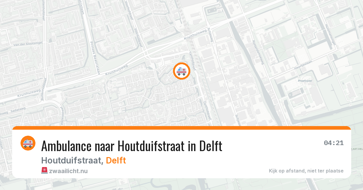 Ambulance naar Houtduifstraat in Delft — 21 mei 2026