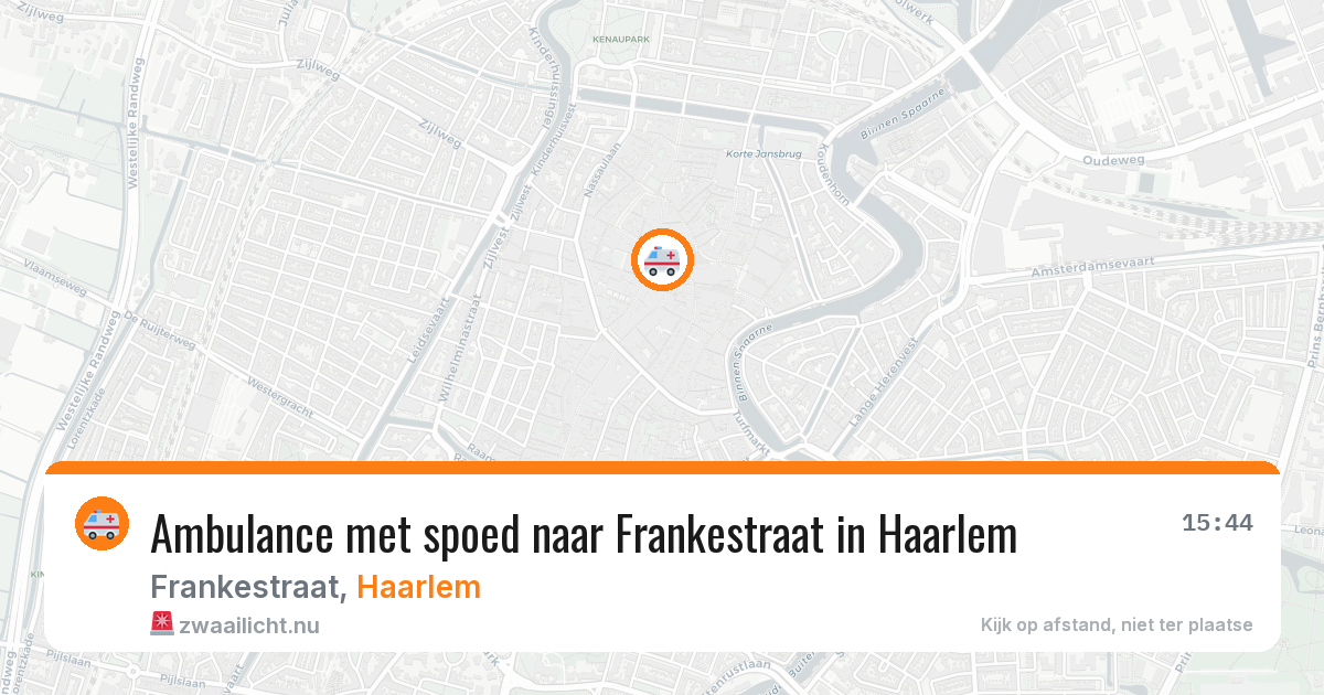 Ambulance met spoed naar Frankestraat in Haarlem — 21 jul 2026