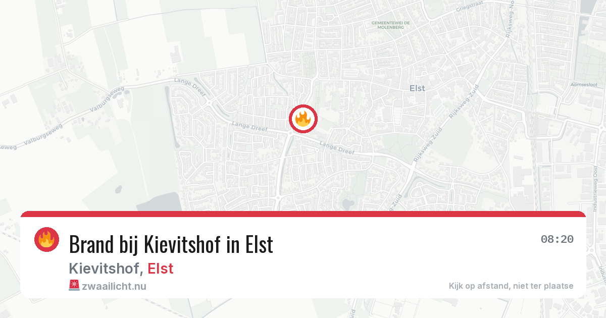 Brand bij Kievitshof in Elst — 23 jul 2026