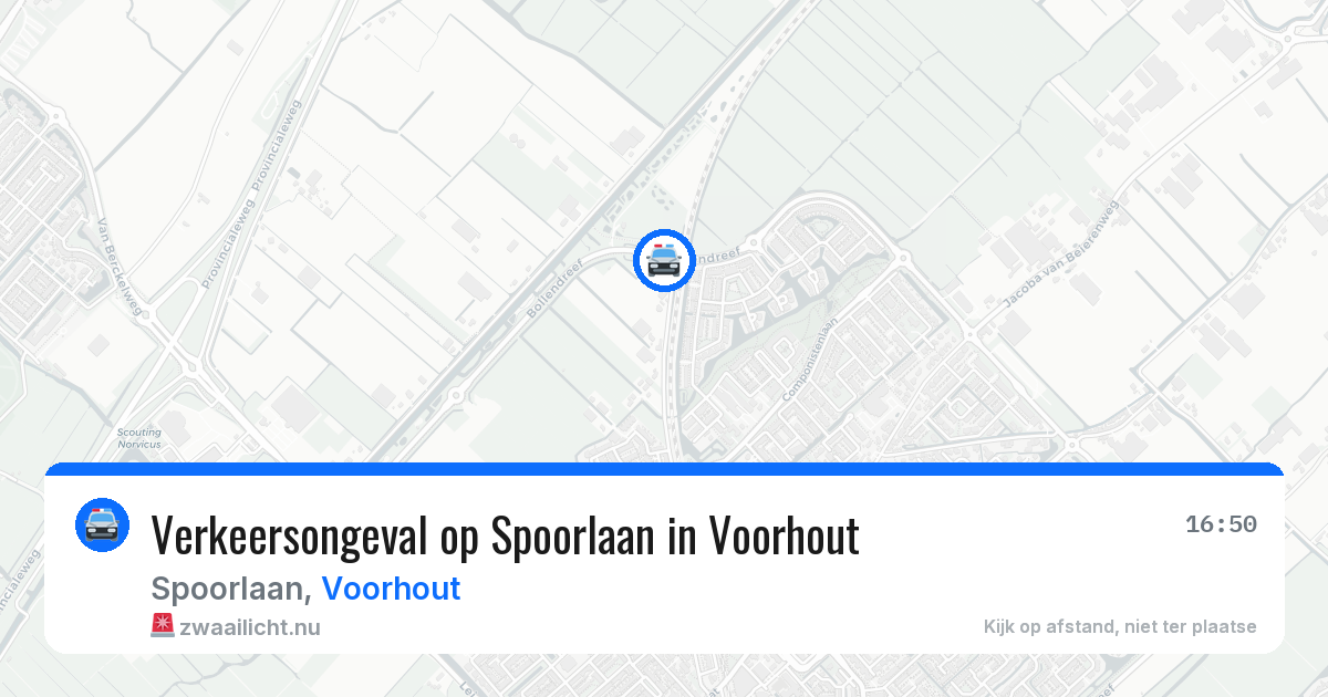 Verkeersongeval op Spoorlaan in Voorhout — 13 jul 2026