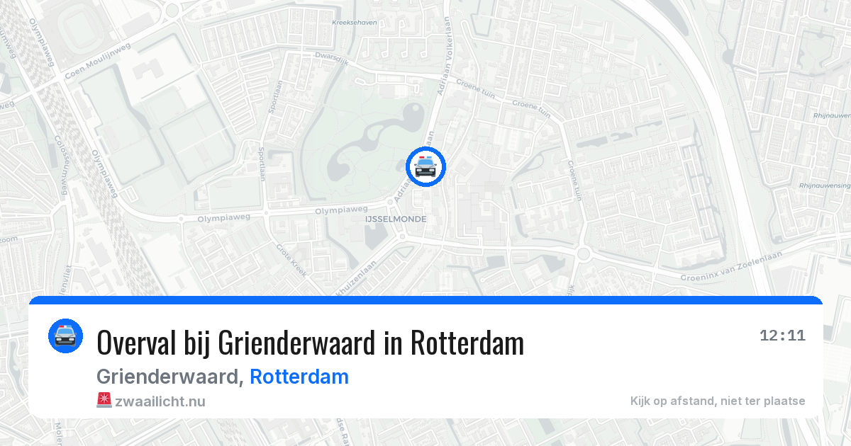 Overval bij Grienderwaard in Rotterdam — 25 jul 2026