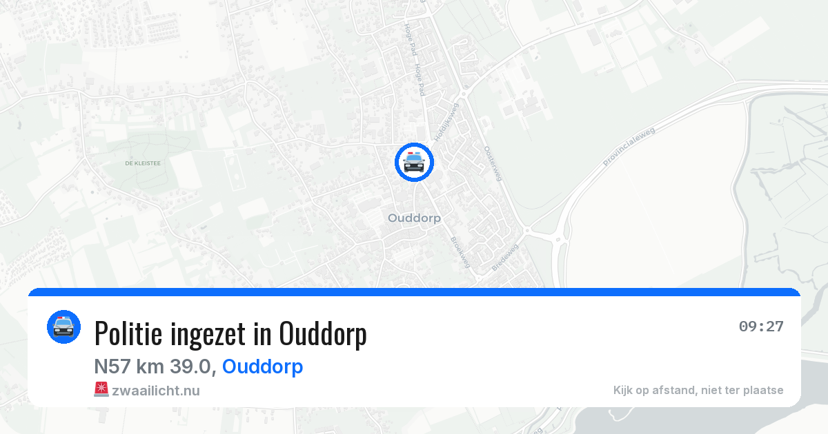 Politie ingezet in Ouddorp — 1 apr 2026 | 🚨 Zwaailicht.nu
