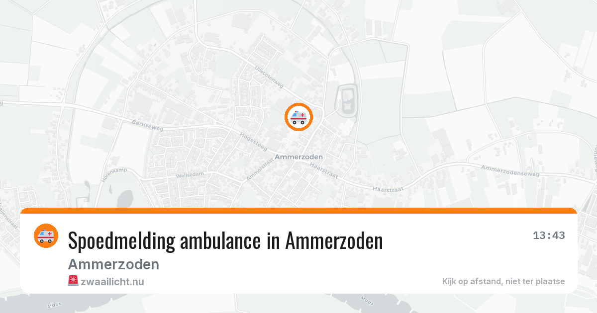 Spoedmelding ambulance in Ammerzoden — 1 jul 2026