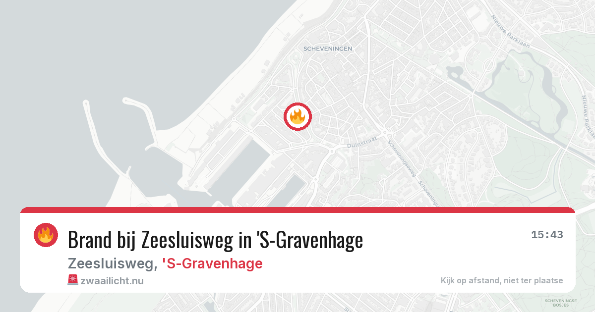 Brand bij Zeesluisweg in 'S-Gravenhage — 24 jul 2026