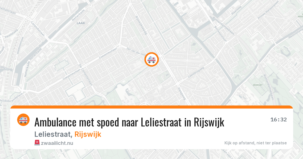 Ambulance met spoed naar Leliestraat in Rijswijk — 24 jul 2026
