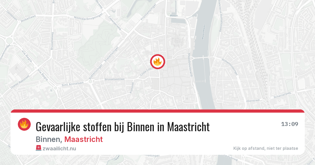 Gevaarlijke stoffen bij Binnen in Maastricht — 18 jan 2026