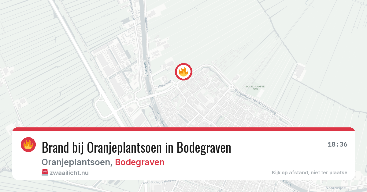 Brand bij Oranjeplantsoen in Bodegraven — 20 mrt 2026
