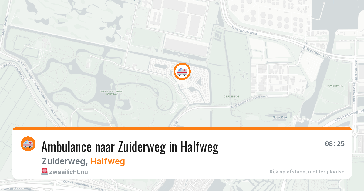 Ambulance naar Zuiderweg in Halfweg — 19 jul 2026
