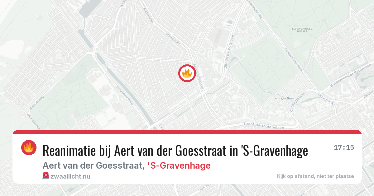 Reanimatie bij Aert van der Goesstraat in 'S-Gravenhage — 20 mei 2026