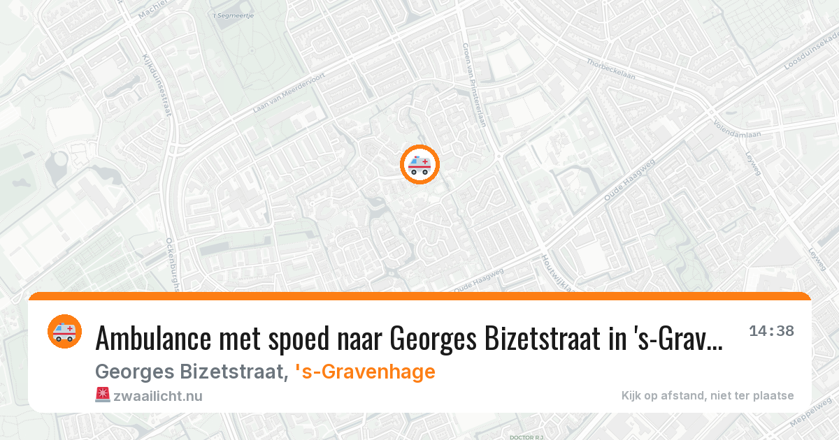 Ambulance met spoed naar Georges Bizetstraat in 's-Gravenhage — 4 jun 2026