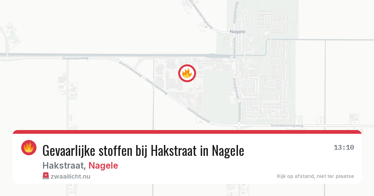Gevaarlijke stoffen bij Hakstraat in Nagele — 28 apr 2026