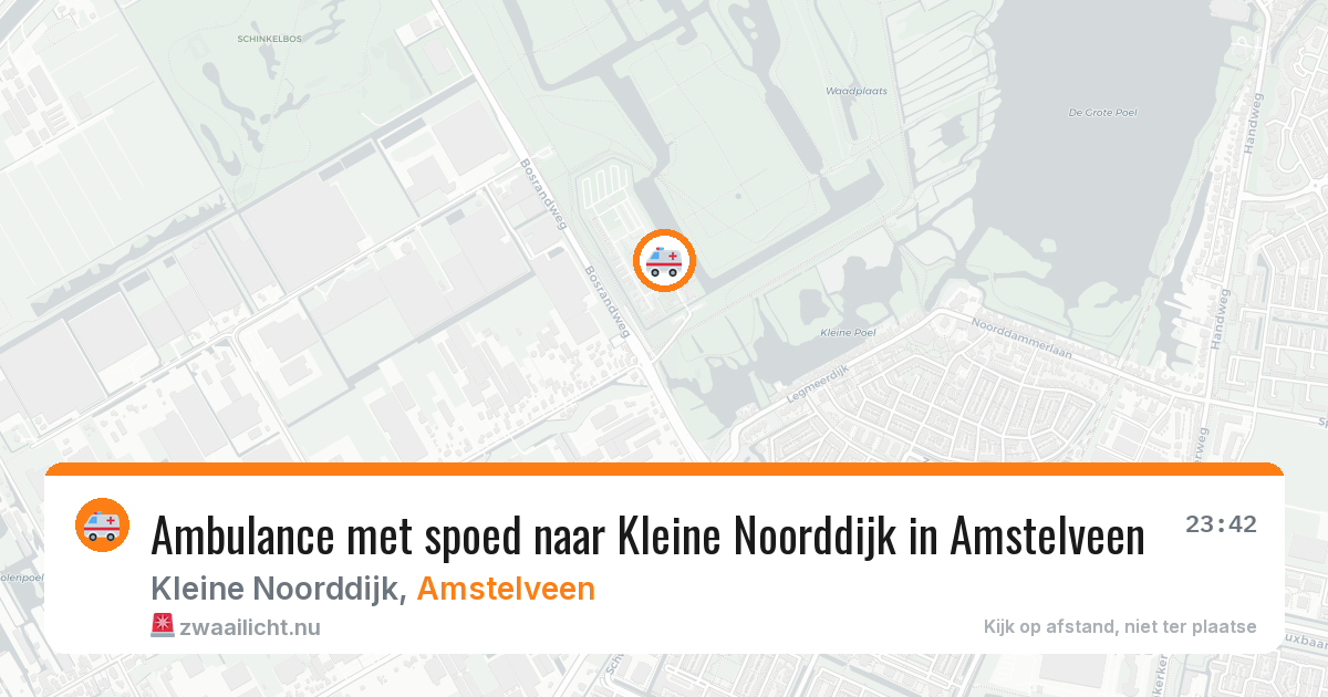 Ambulance met spoed naar Kleine Noorddijk in Amstelveen — 22 jul 2026