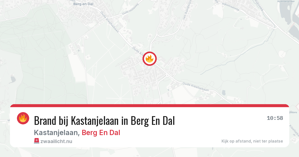 Brand bij Kastanjelaan in Berg En Dal — 24 jul 2026