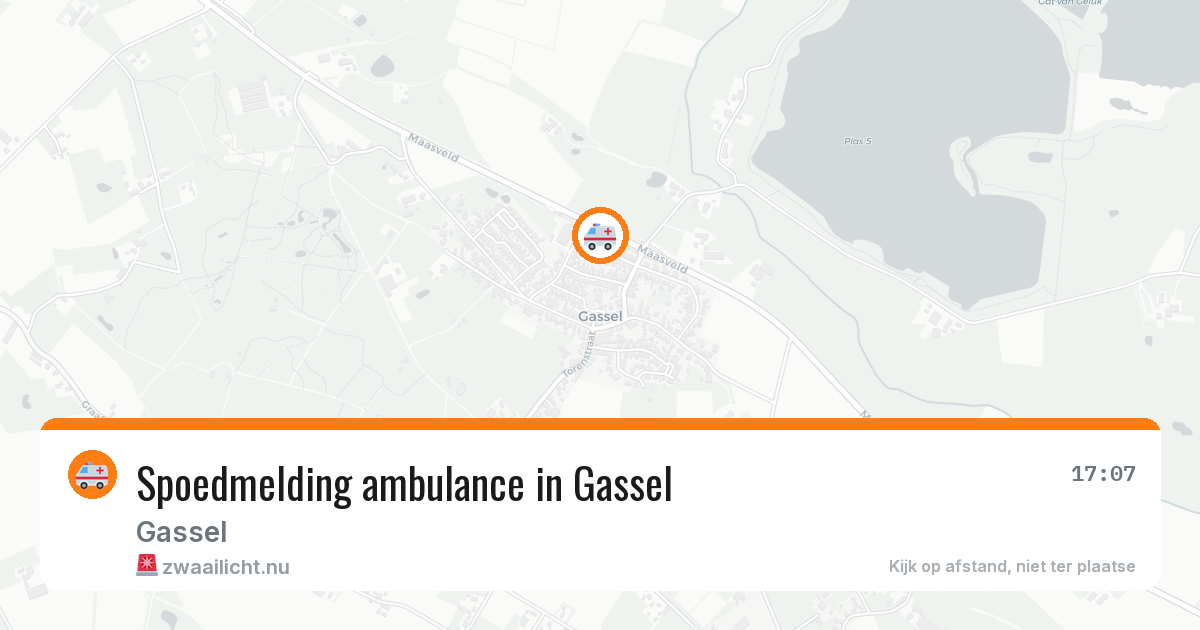 Spoedmelding ambulance in Gassel — 24 mei 2026
