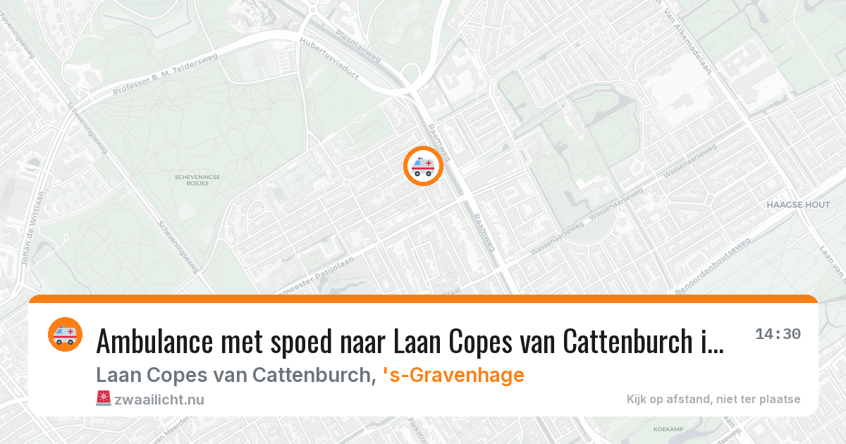 Ambulance met spoed naar Laan Copes van Cattenburch in 's-Gravenhage — 26 feb 2026